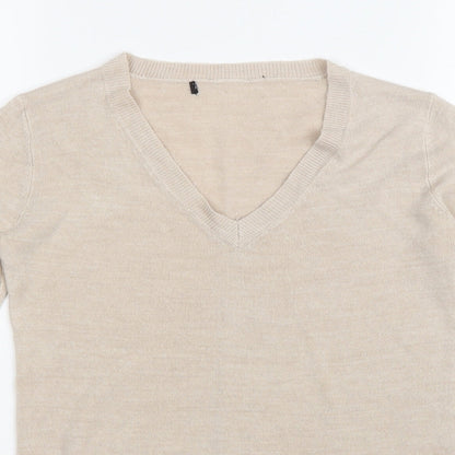 Womens UK Size 6 Atmosphere Beige Pullover Jumper