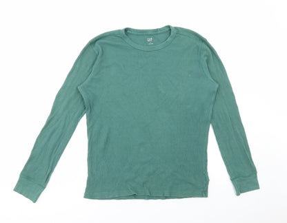 Gap Mens Green Round Neck Cotton Pullover Jumper Size S