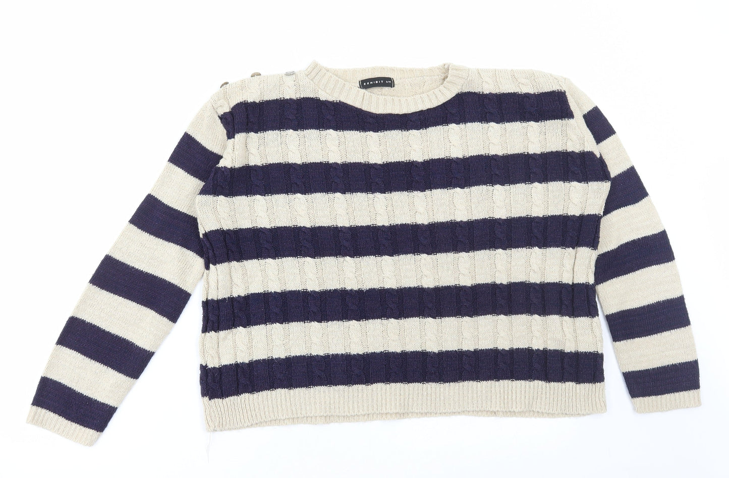 Womens UK Size S Exhibit Multicoloured Pullover Jumper