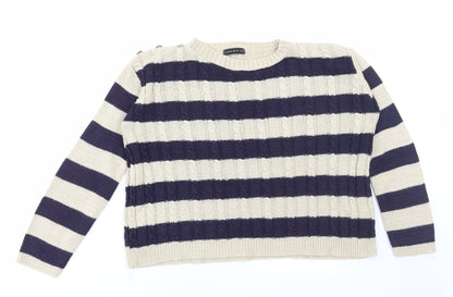 Womens UK Size S Exhibit Multicoloured Pullover Jumper