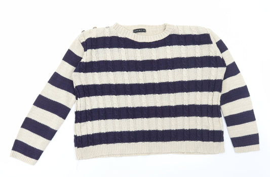 Womens UK Size S Exhibit Multicoloured Pullover Jumper