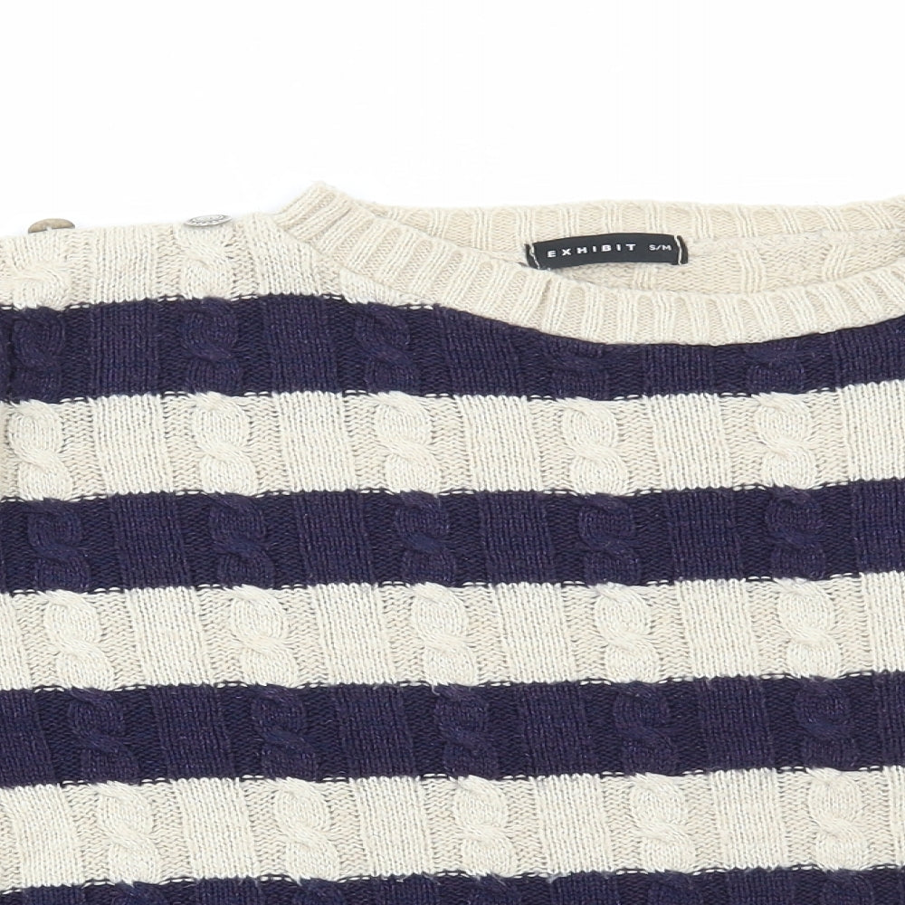 Womens UK Size S Exhibit Multicoloured Pullover Jumper