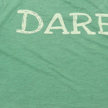 Womens UK Size 8 River Island Green Cropped T-Shirt