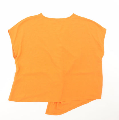 Womens UK Size XL Gallery Orange Basic Blouse