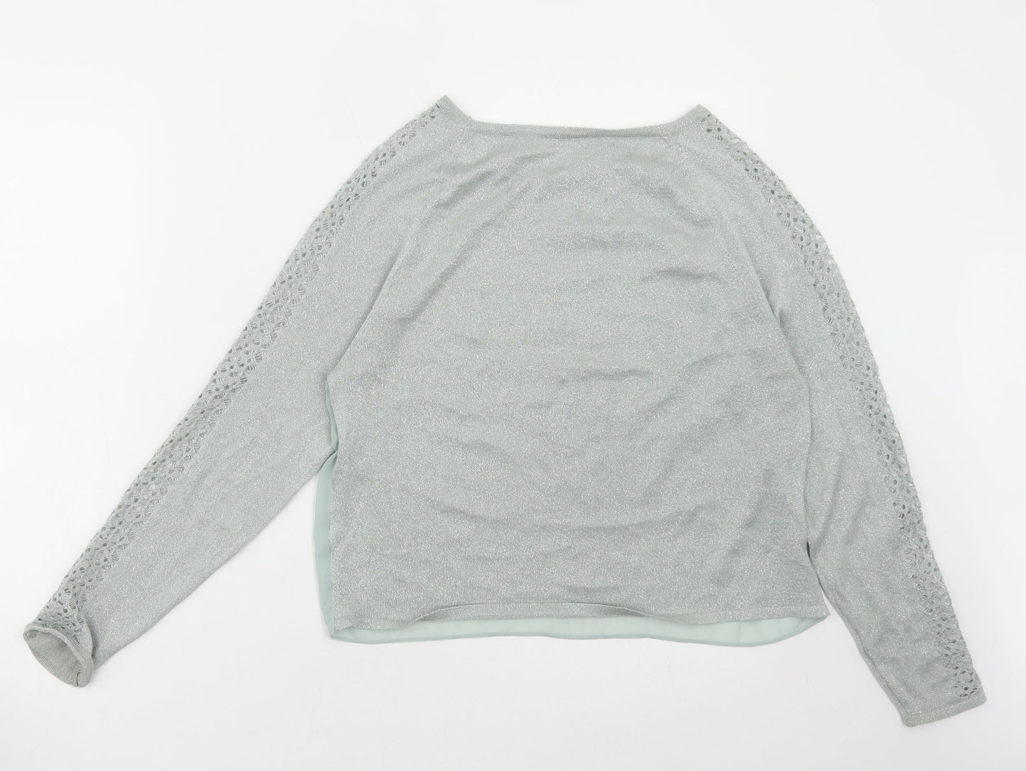 Womens UK Size M Preworn Green Pullover Jumper