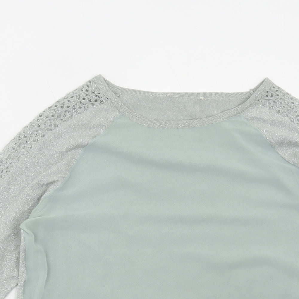 Womens UK Size M Preworn Green Pullover Jumper