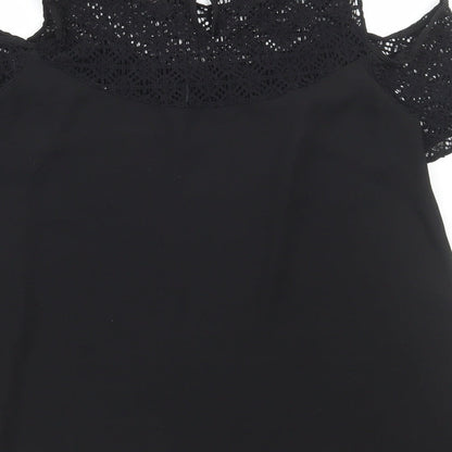 Womens UK Size 10 Atmosphere Black Basic Blouse