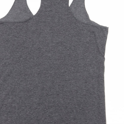 Womens UK Size L Preworn Grey Basic Tank