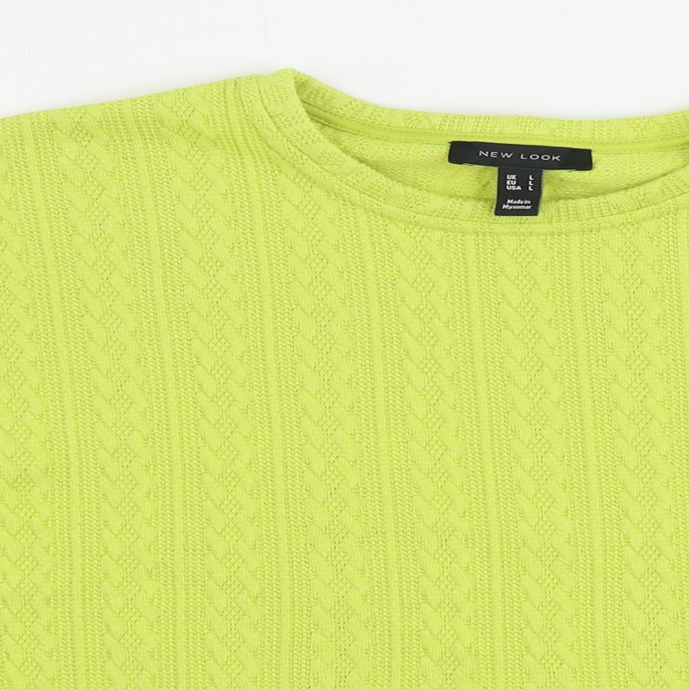 Womens UK Size L New Look Green Pullover Jumper