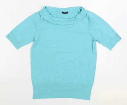 Womens UK Size 12 M&Co. Blue Pullover Jumper