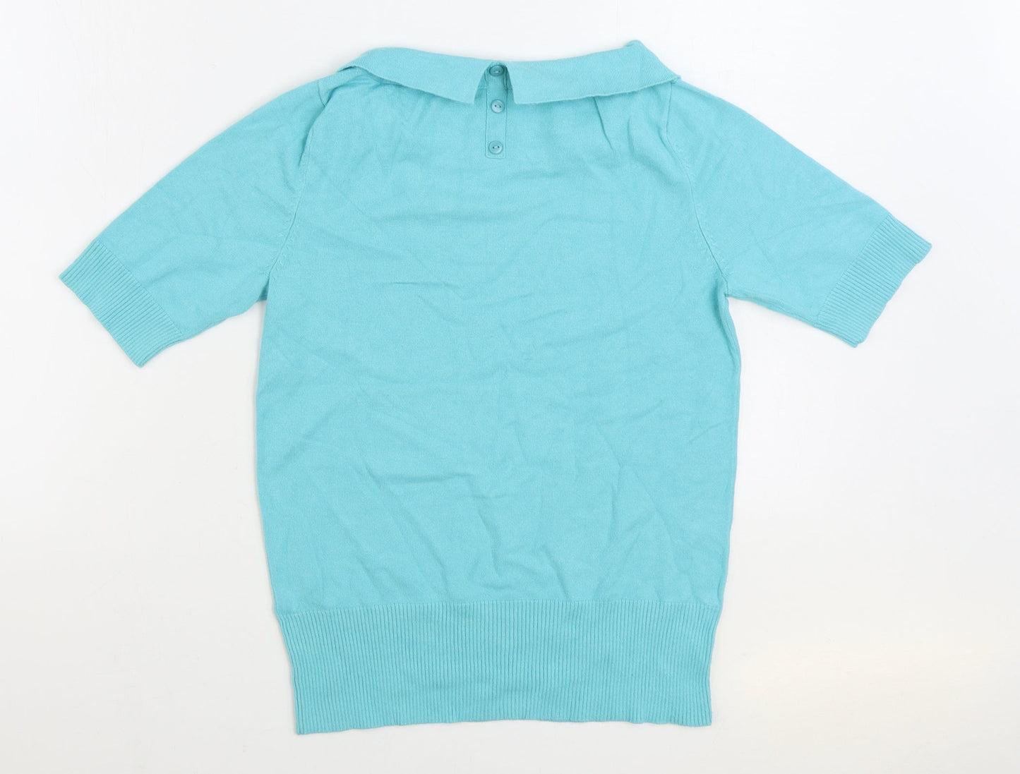 Womens UK Size 12 M&Co. Blue Pullover Jumper