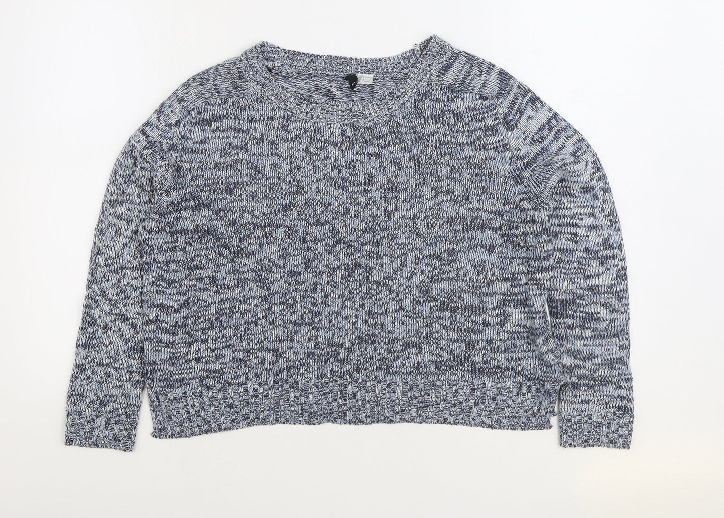 Divided by H&M Mens Blue Round Neck Acrylic Pullover Jumper Size M