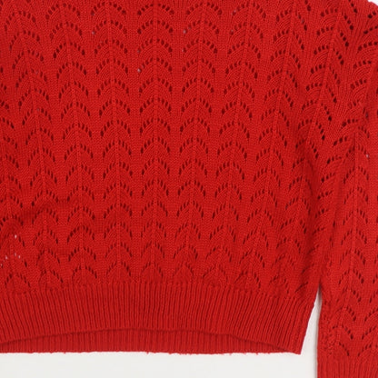 Womens UK Size XS Divided by H&M Red Pullover Jumper