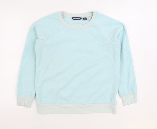 Womens UK Size S Lands End Blue Pullover Sweatshirt