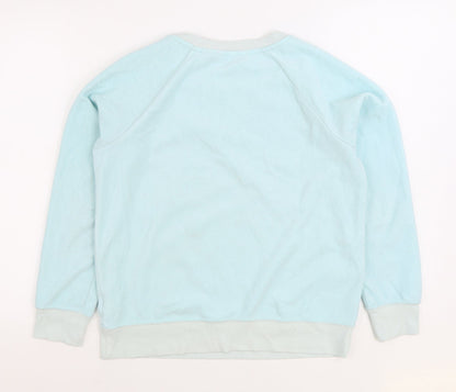 Womens UK Size S Lands End Blue Pullover Sweatshirt