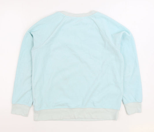 Womens UK Size S Lands End Blue Pullover Sweatshirt