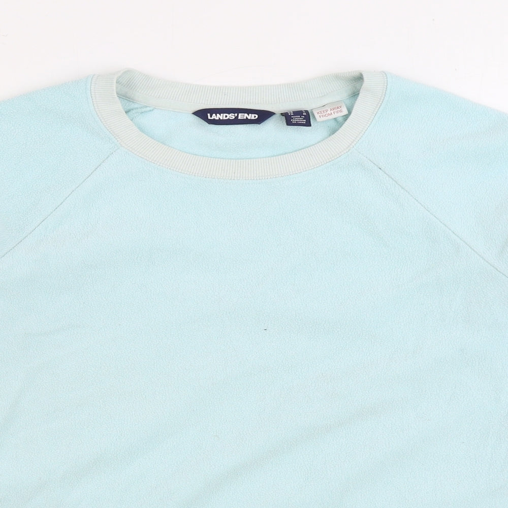 Womens UK Size S Lands End Blue Pullover Sweatshirt