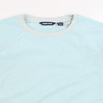 Womens UK Size S Lands End Blue Pullover Sweatshirt