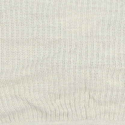 Luisa Ricci Womens Ivory V-Neck Acrylic Pullover Jumper Size M