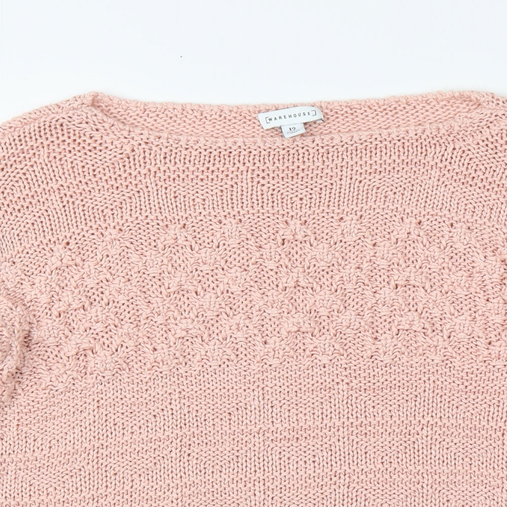 Womens UK Size 12 Warehouse Pink Pullover Jumper