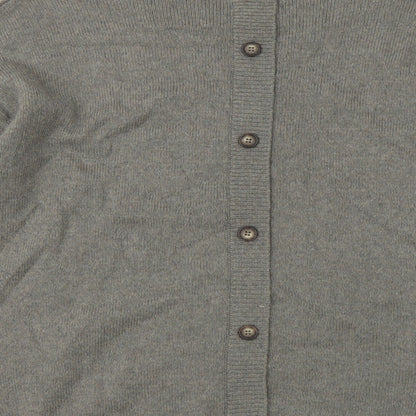 Cynthia Rowley Womens Grey Round Neck Acrylic Pullover Jumper Size L