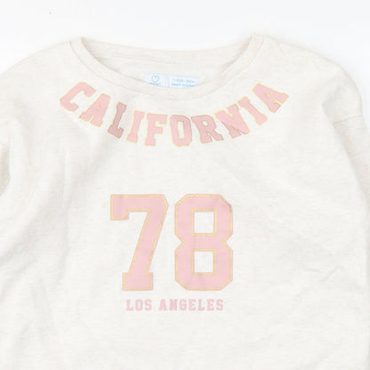 Primark Girls Beige Cotton Pullover Sweatshirt Size 11-12 Years Pullover - California
