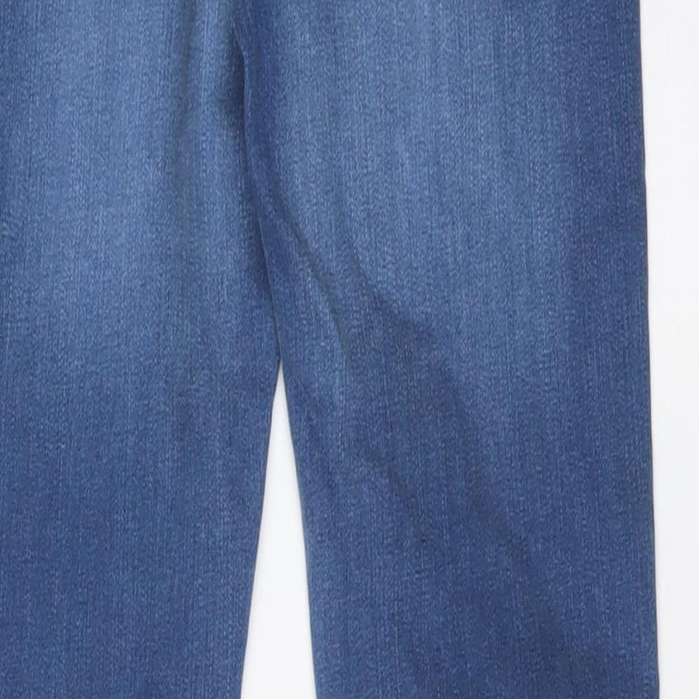 Miss Selfridge Womens Blue Cotton Skinny Jeans Size 6 L27 in Regular Button