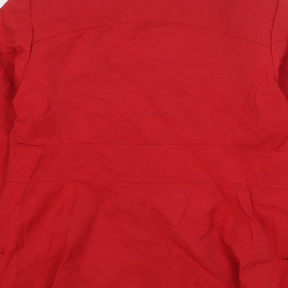 M&Co Womens Red Pea Coat Coat Size 16 Button