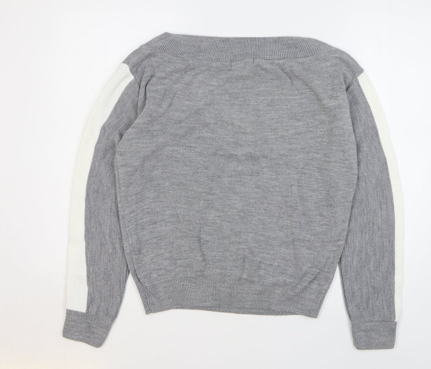 Unique 21 Womens Grey Acrylic Pullover Sweatshirt Size 10 Pullover