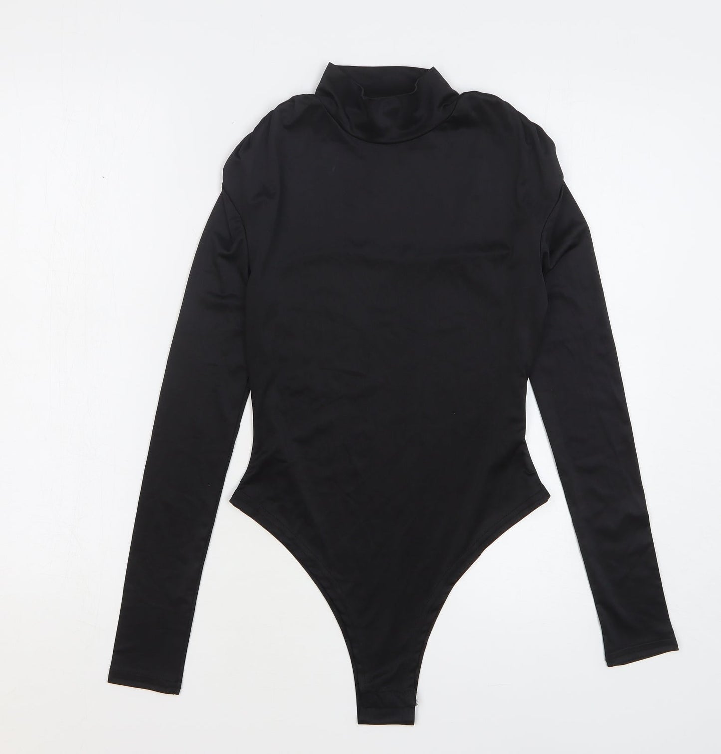 SheIn Womens Black Polyester Bodysuit One-Piece Size 8 Snap