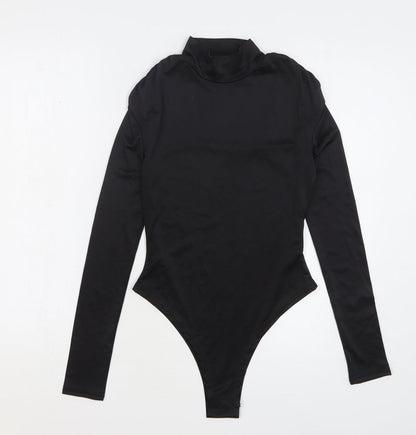 SheIn Womens Black Polyester Bodysuit One-Piece Size 8 Snap