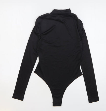 SheIn Womens Black Polyester Bodysuit One-Piece Size 8 Snap