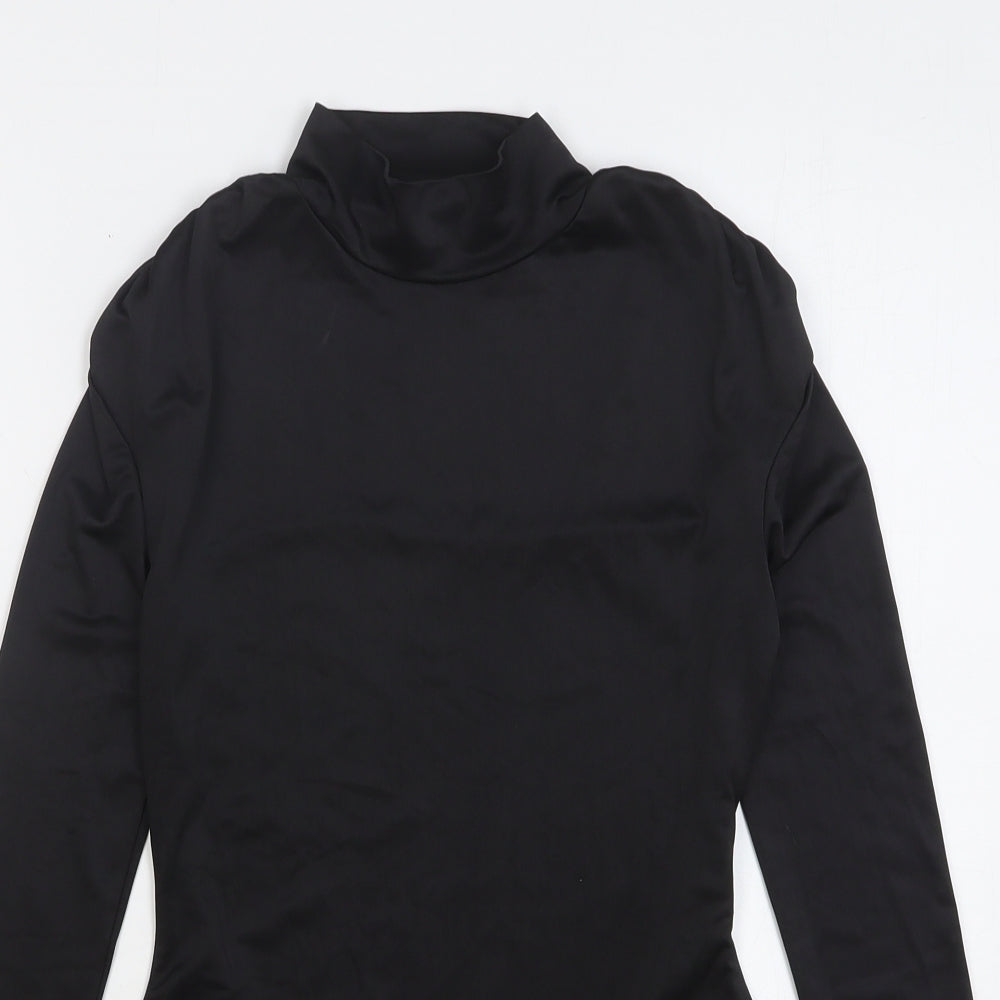 SheIn Womens Black Polyester Bodysuit One-Piece Size 8 Snap