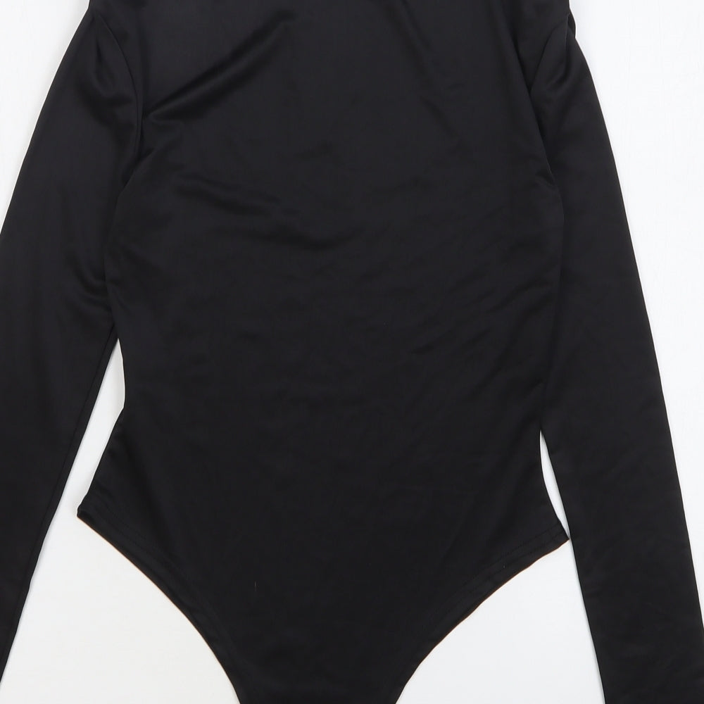 SheIn Womens Black Polyester Bodysuit One-Piece Size 8 Snap
