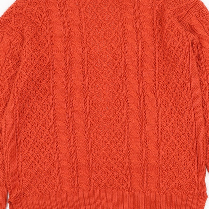 NEXT Womens Red V-Neck Acrylic Cardigan Jumper Size XS