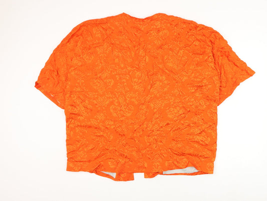 Womens UK Size S River Island Orange Cardigan Jumper