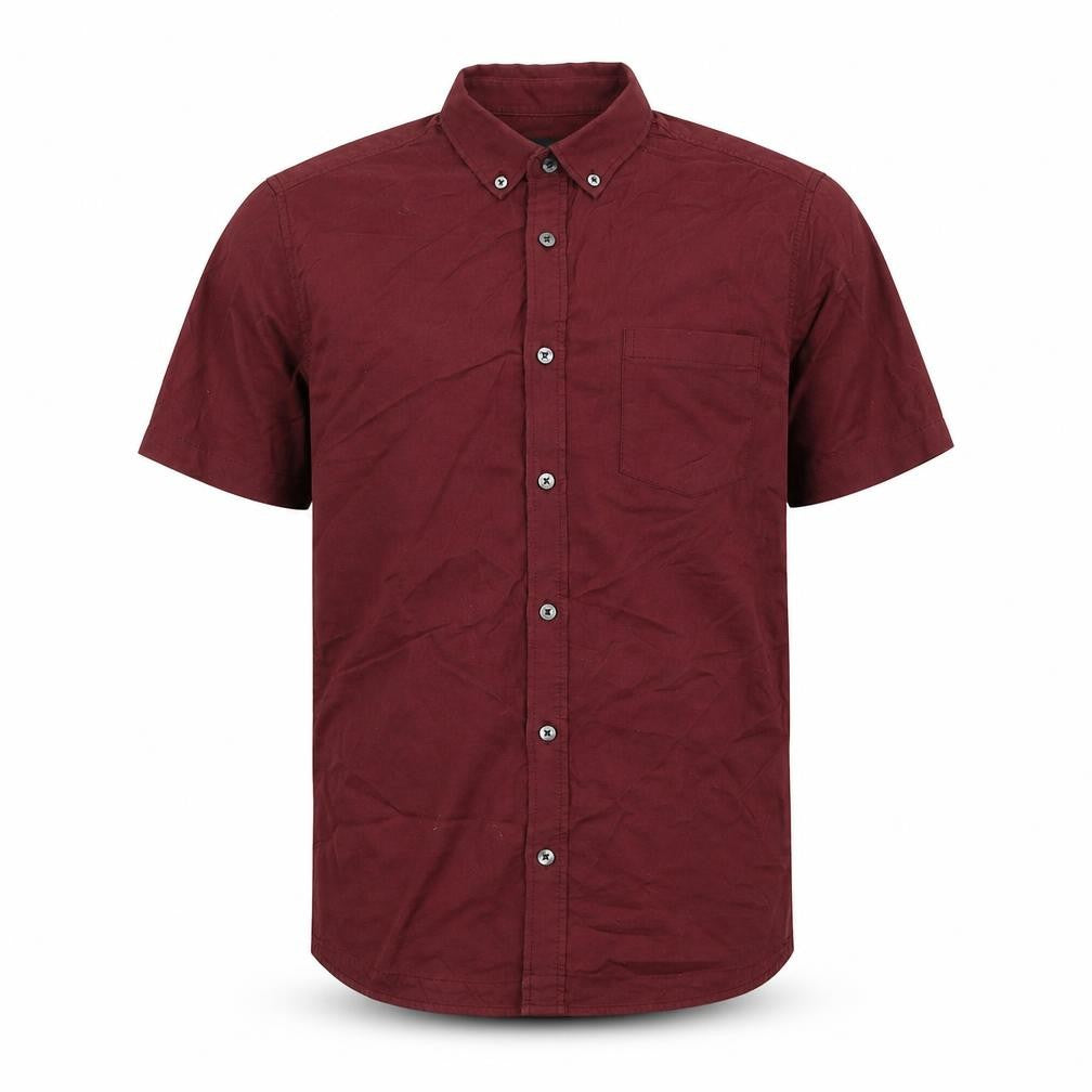 Mens UK Size S Burton Red  Button-Up Short Sleeve Casual Shirt