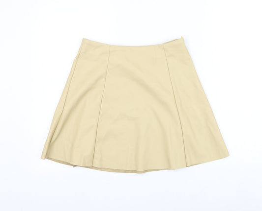 Primark Womens Brown Polyester Skater Skirt Size 28 in Zip