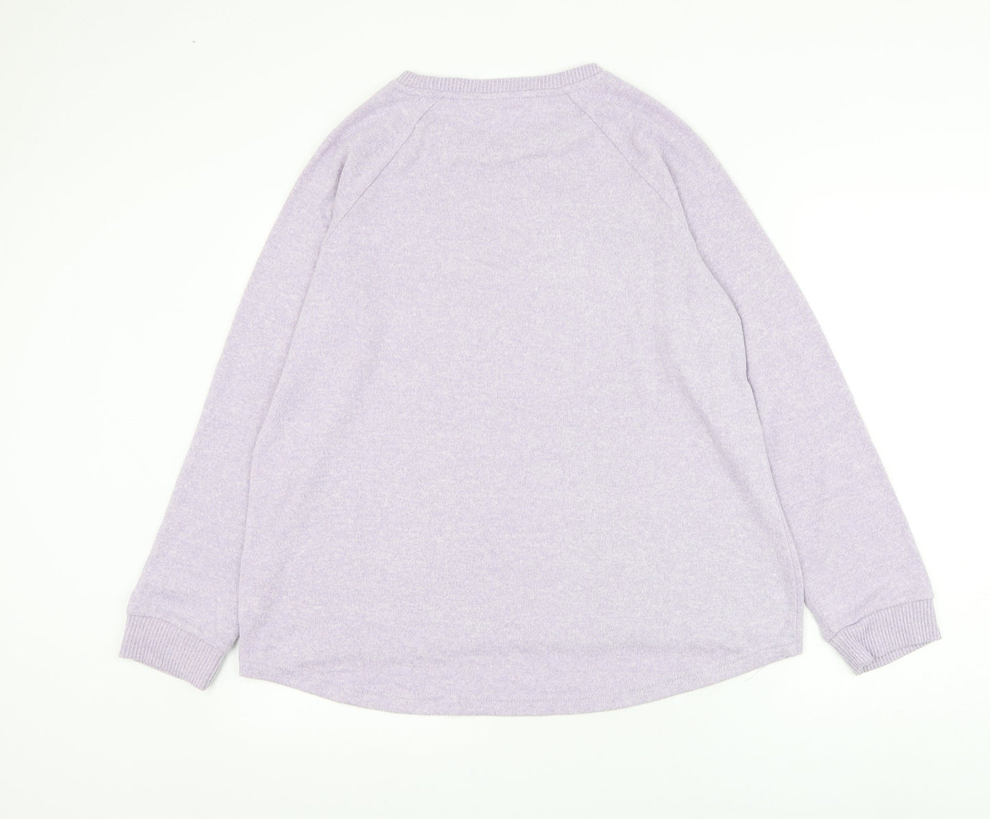 Primark Womens Purple Round Neck Polyester Pullover Jumper Size 12