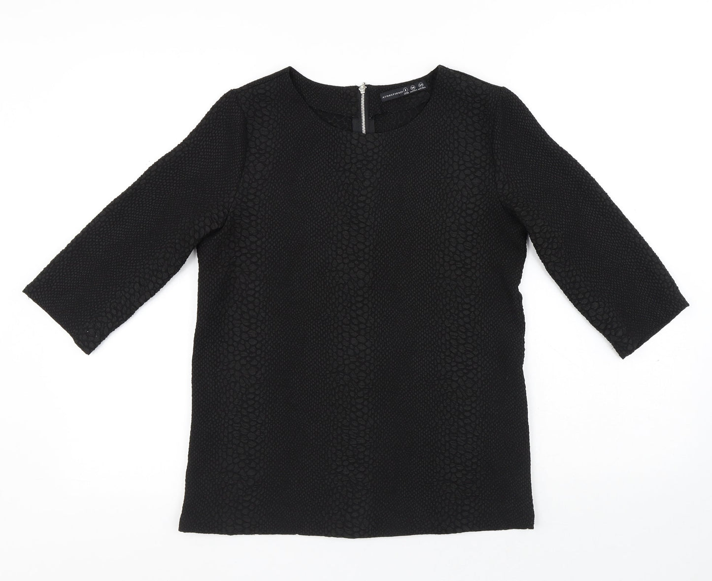 Womens UK Size 8 Atmosphere Black Basic Blouse