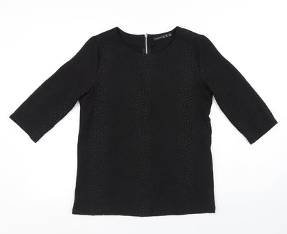 Womens UK Size 8 Atmosphere Black Basic Blouse