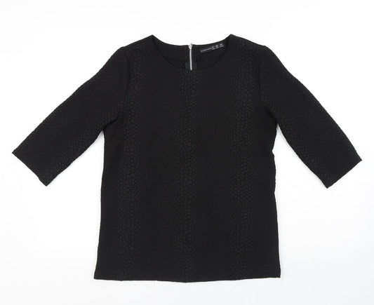 Womens UK Size 8 Atmosphere Black Basic Blouse