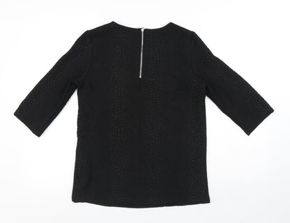 Womens UK Size 8 Atmosphere Black Basic Blouse