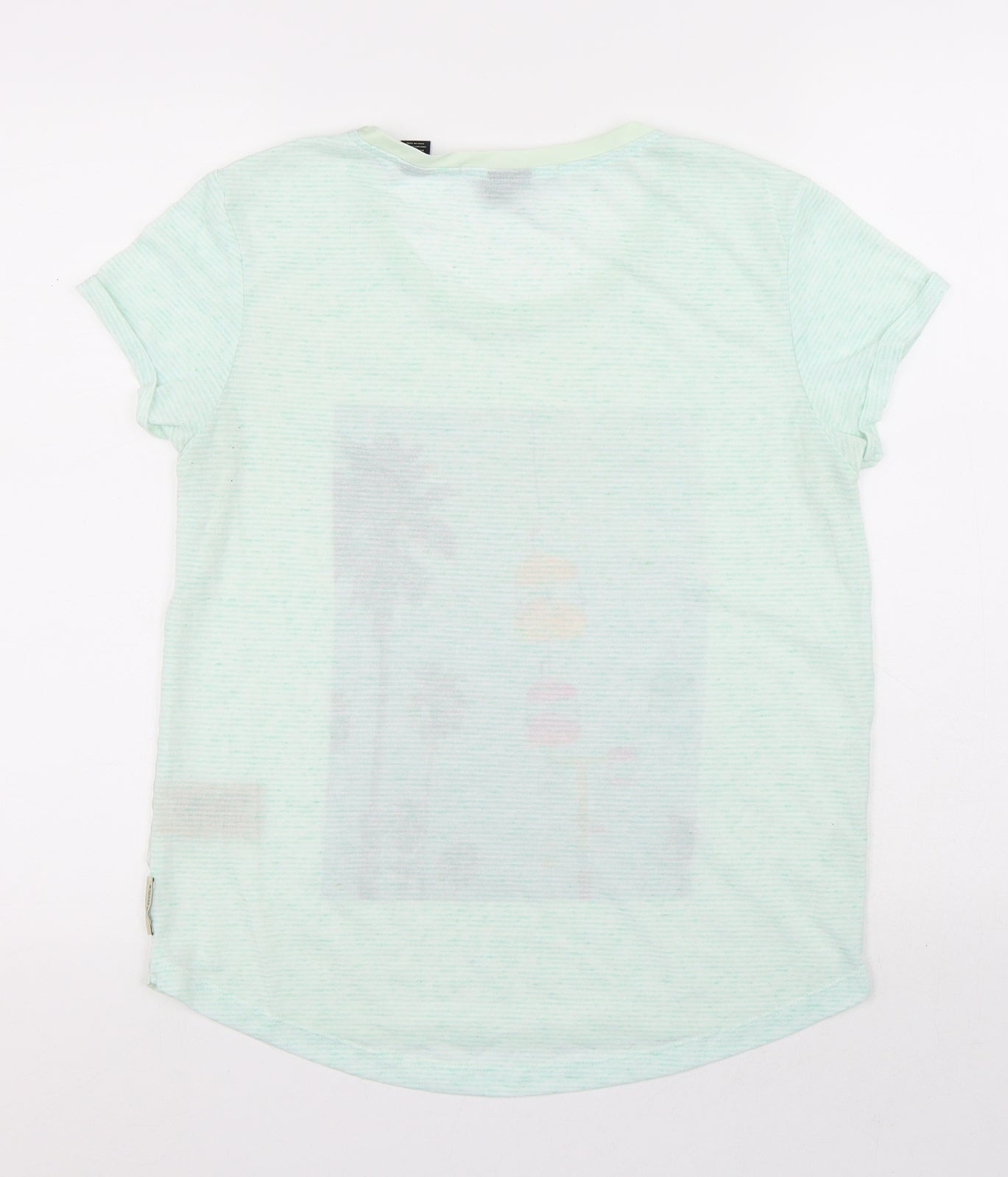 Womens UK Size 4 Maison Scotch Multicoloured Basic T-Shirt