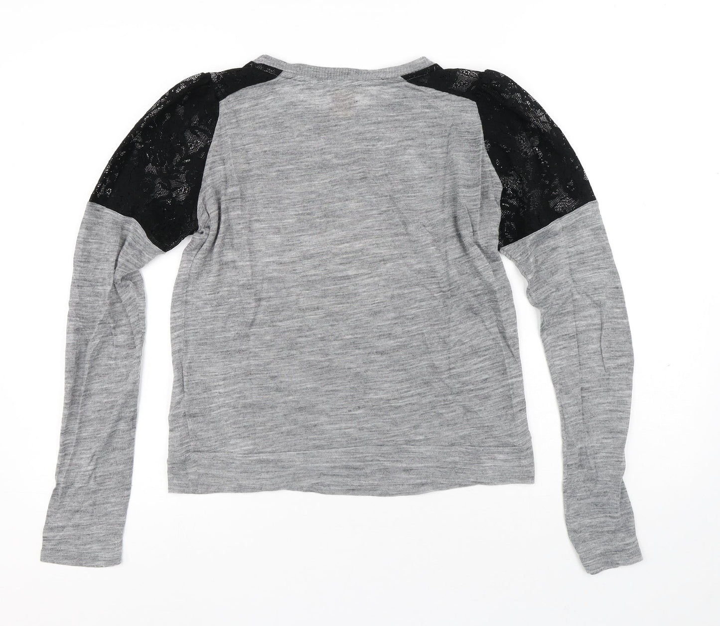 Womens UK Size S Zara Grey Basic T-Shirt