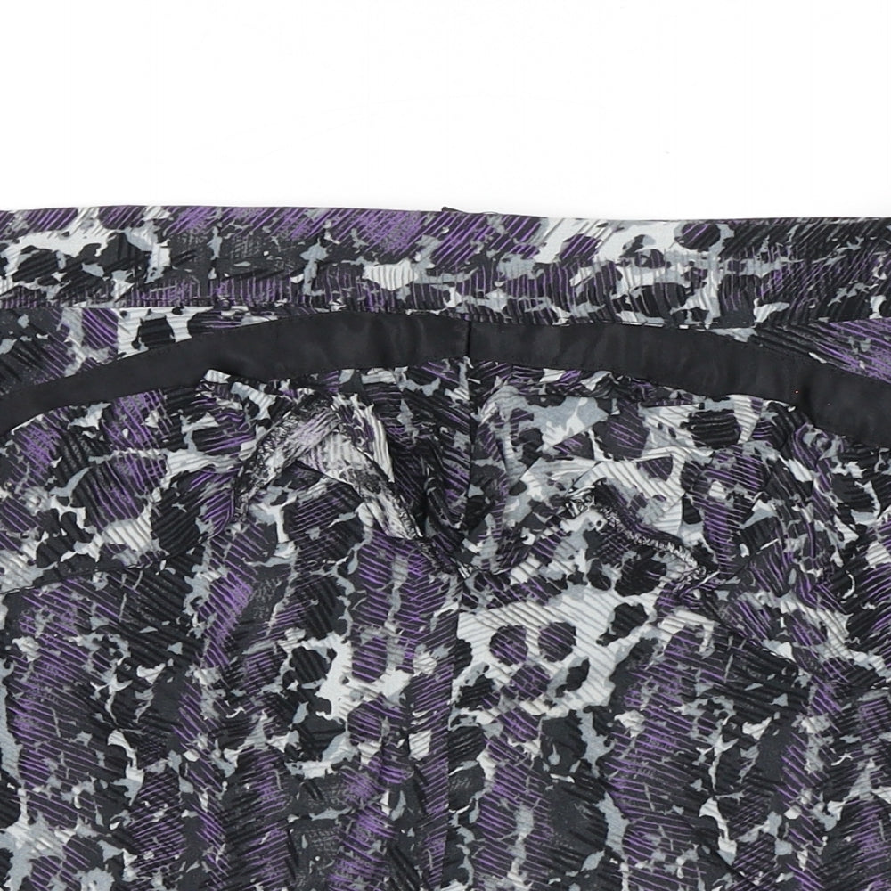 Atmosphere Womens Purple Viscose A-Line Skirt Size 10 Zip