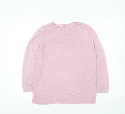 Womens UK Size 14 Marks and Spencer Pink Pullover Jumper