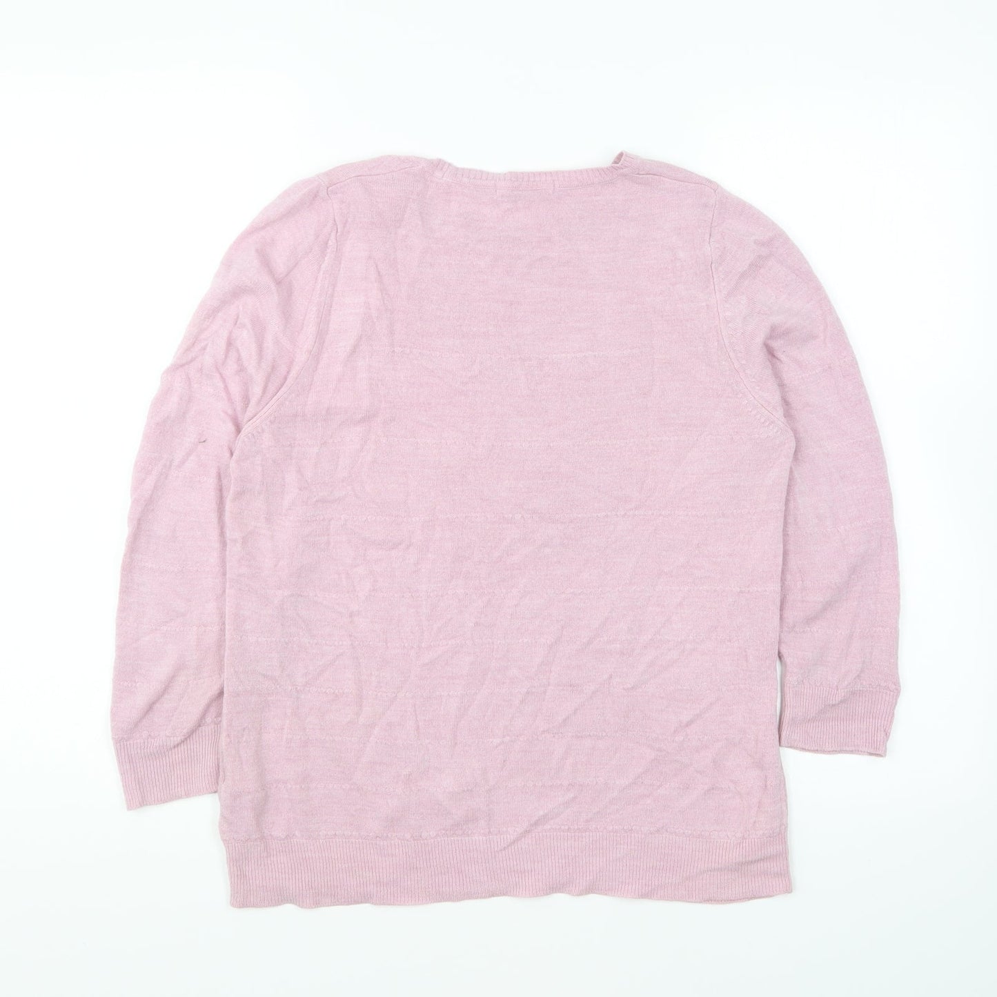 Womens UK Size 14 Marks and Spencer Pink Pullover Jumper