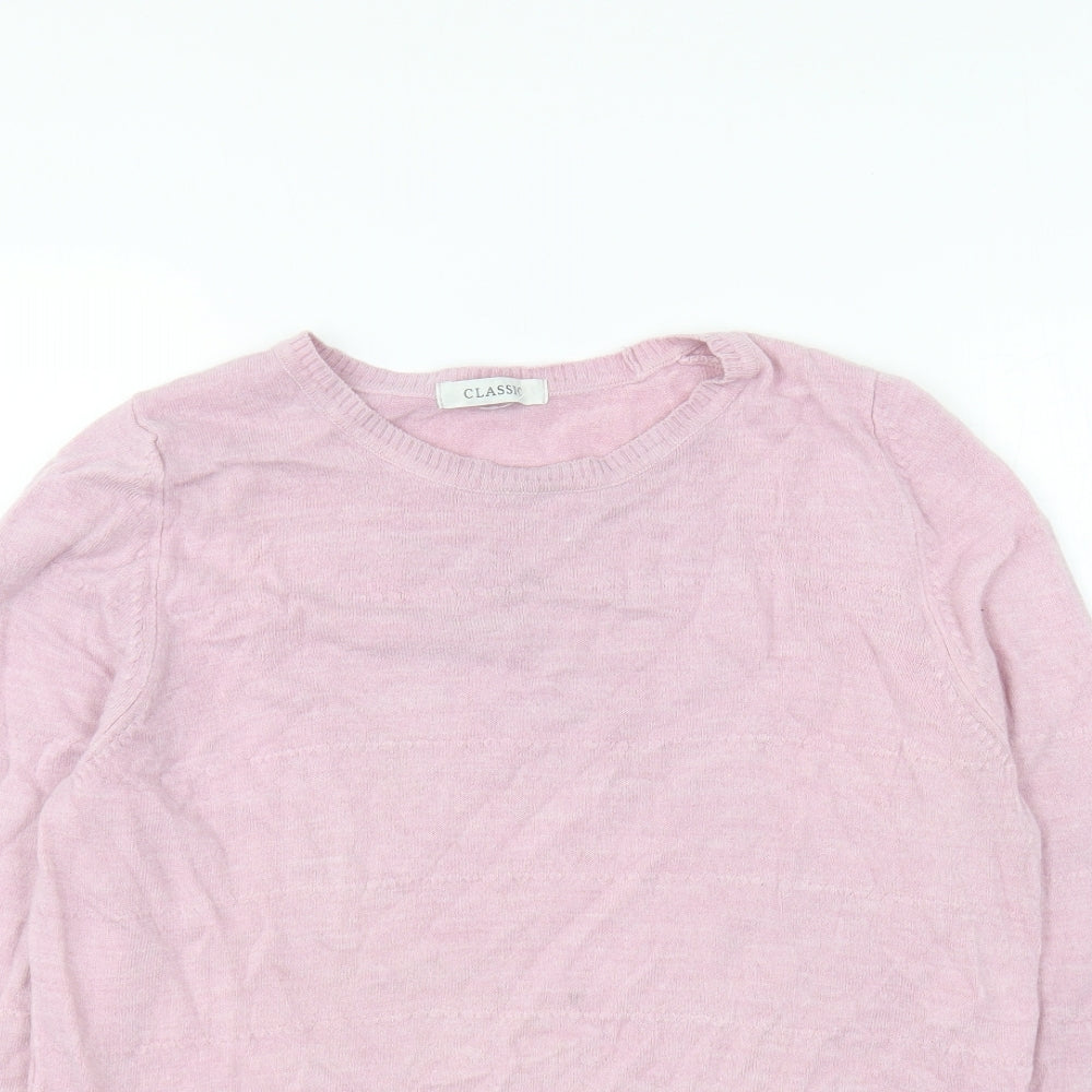 Womens UK Size 14 Marks and Spencer Pink Pullover Jumper