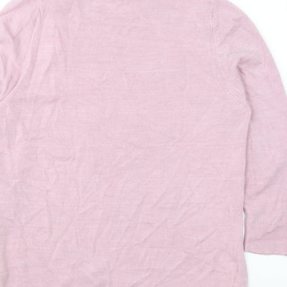 Womens UK Size 14 Marks and Spencer Pink Pullover Jumper